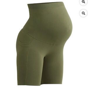 Time and Tru Olive Maternity Shorts
